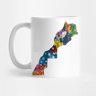 Spirograph Patterned Morocco Regions Map Mug